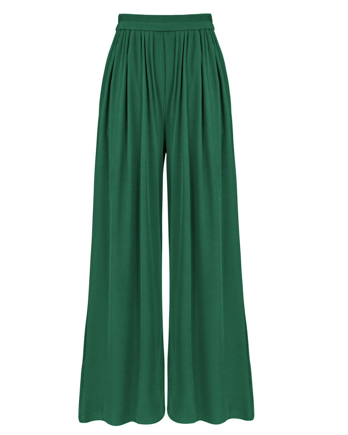 BTFBM High Waist Palazzo Pants for Women Rib Knit