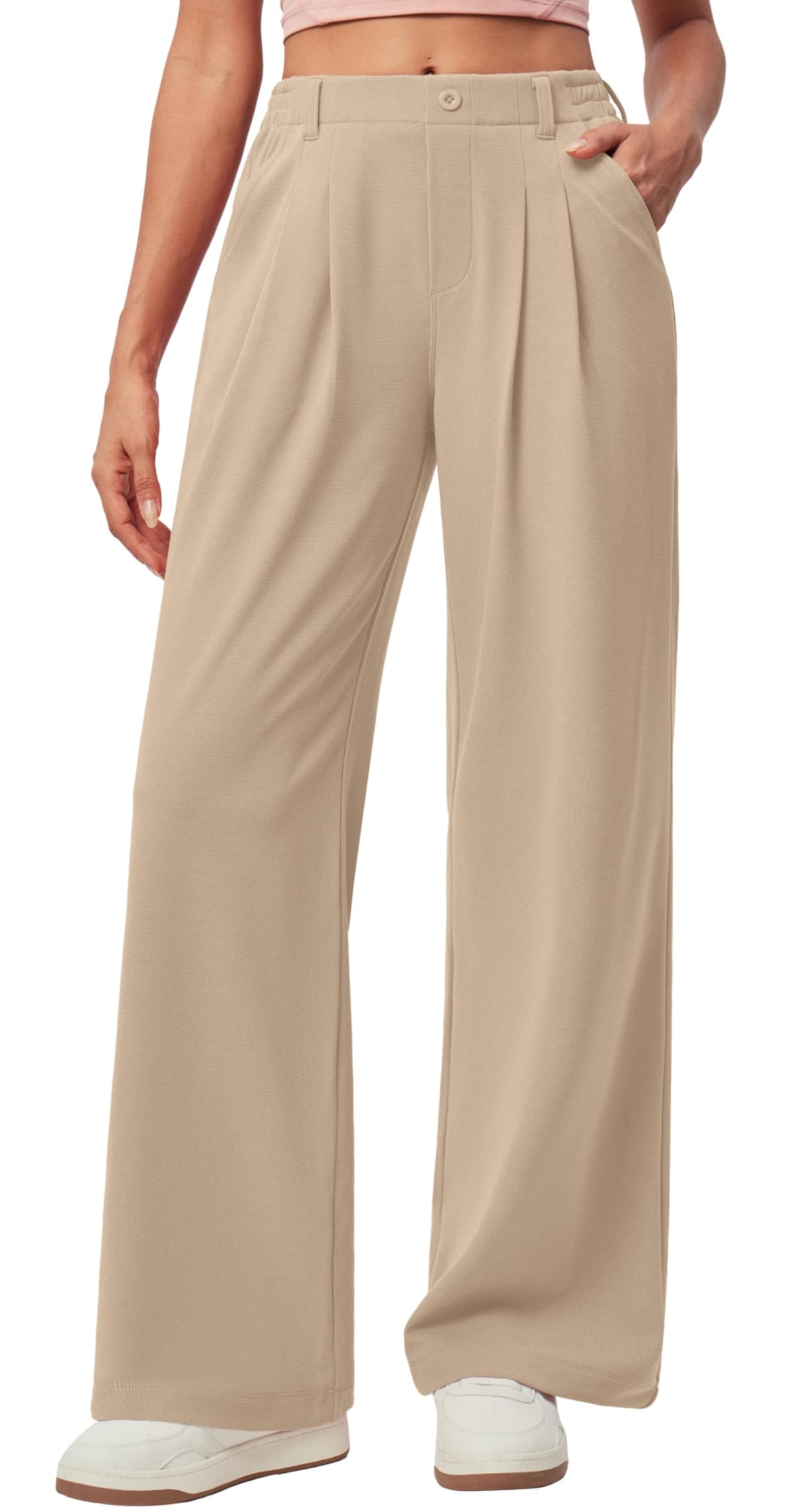 Wide Leg Dress Pants for Women Pull on Work Pants Business Causal Outfits