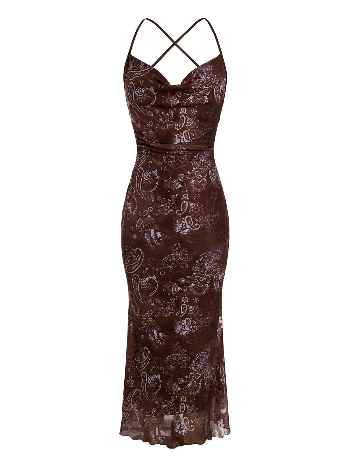 SOLY HUX Women's Floral Mesh Cami Dress Cocktail Wedding Guest Long Dresses