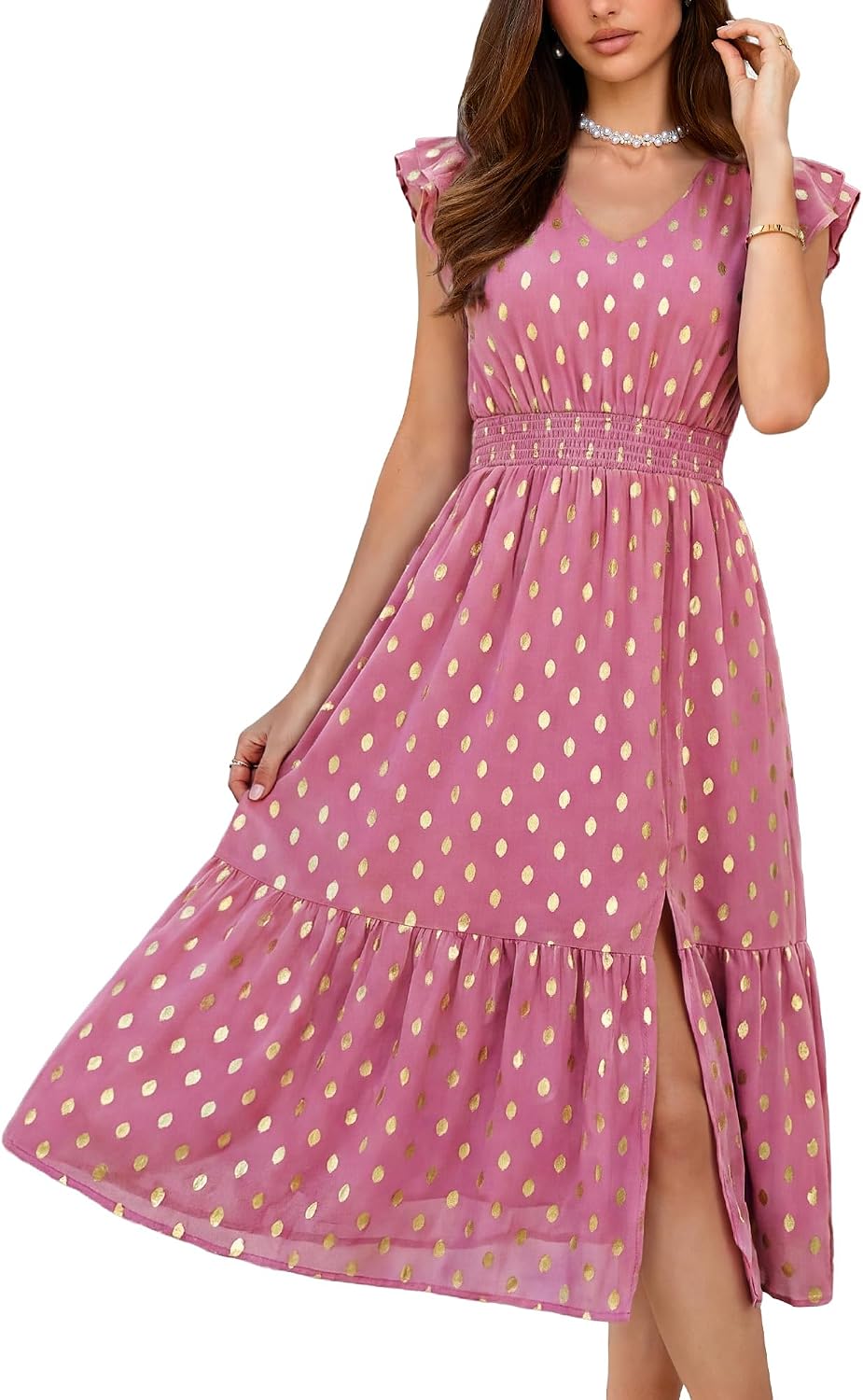 GRACE KARIN Womens Summer Wedding Guest Dresses Boho Beach Midi Sundress
