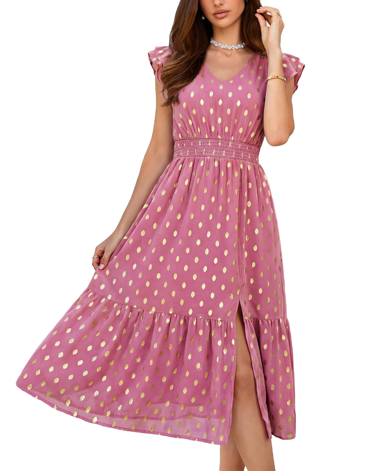 GRACE KARIN Womens Summer Wedding Guest Dresses Boho Beach Midi Sundress