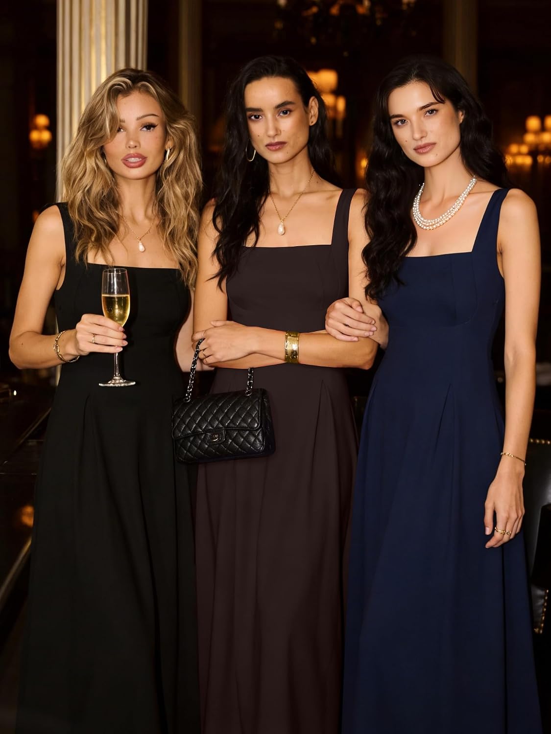 ANRABESS Cocktail Dresses for Women Square Neck