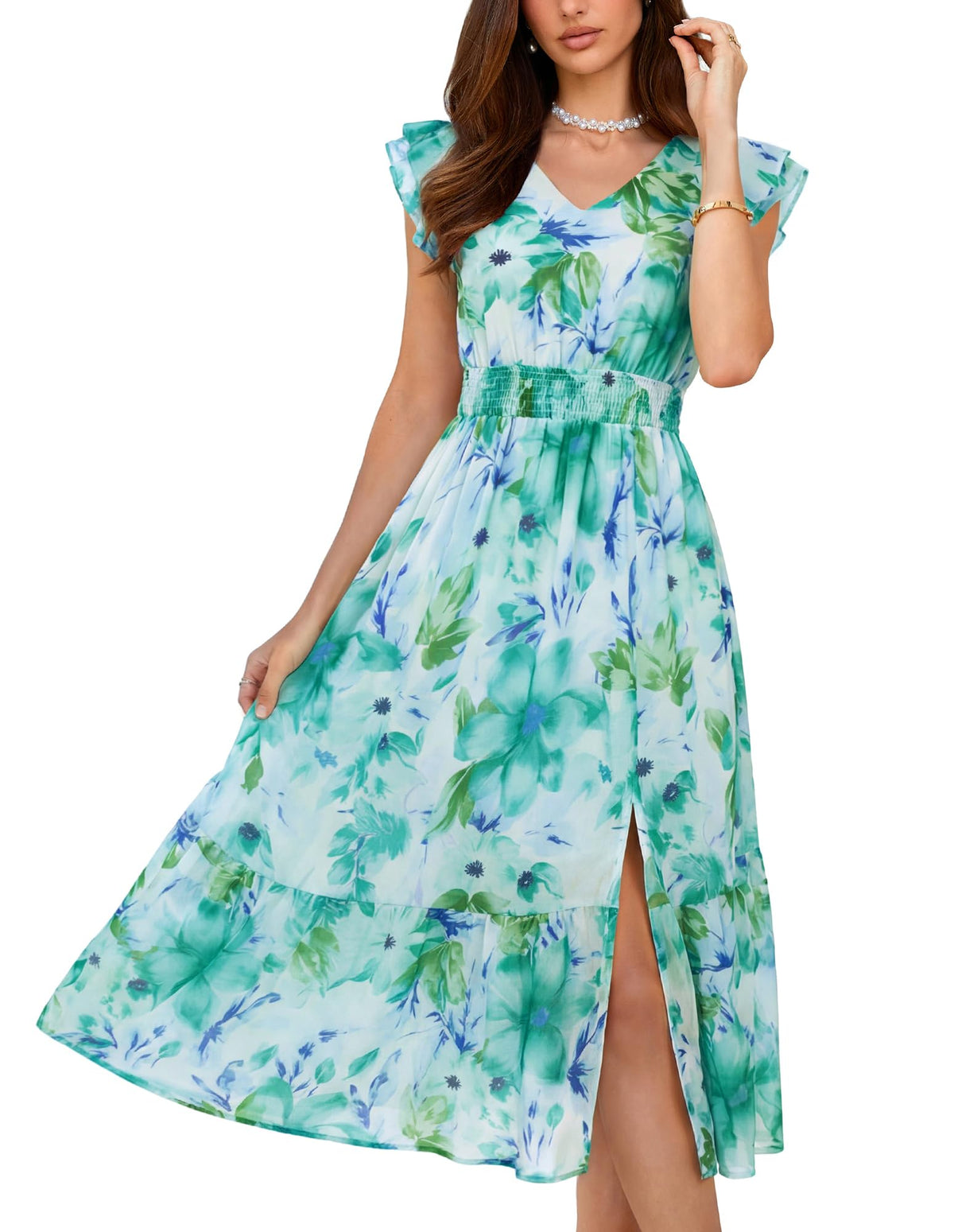 GRACE KARIN Womens Summer Wedding Guest Dresses Boho Beach Midi Sundress