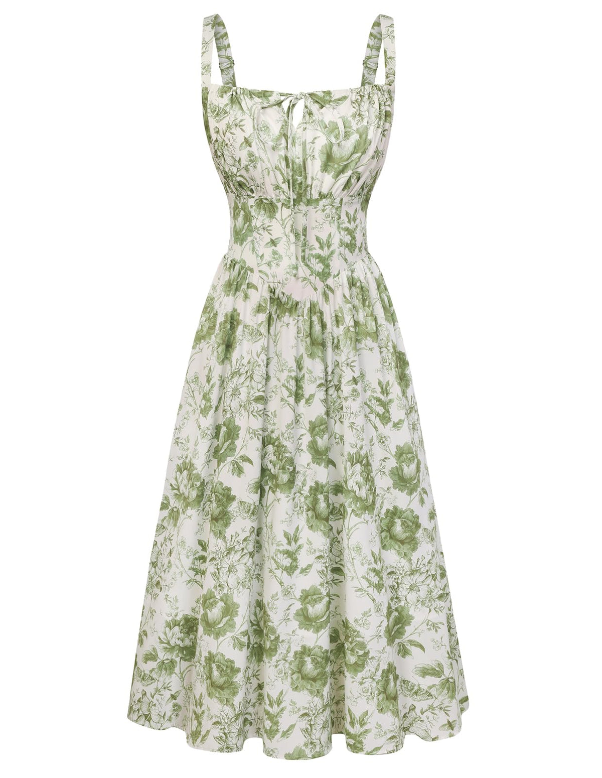 Scarlet Darkness Women's Floral Corset Dress with Pockets for Summer Spring