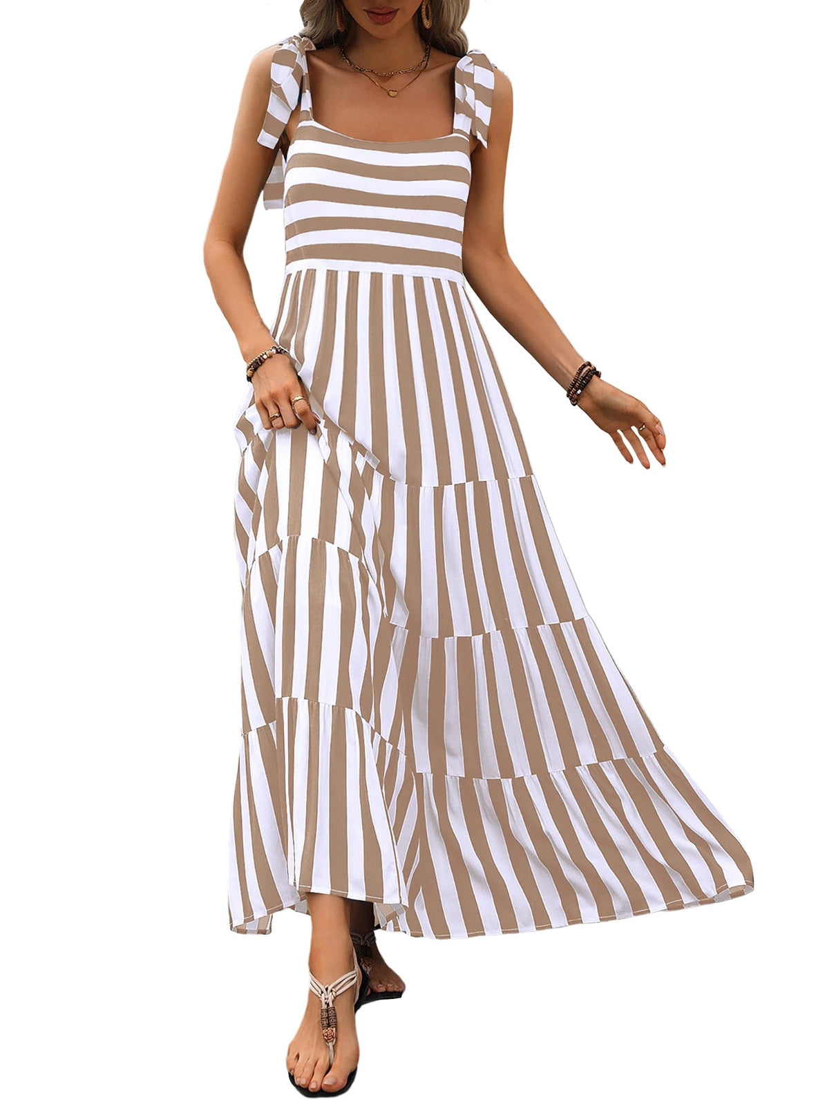 PRETTYGARDEN Women Dresses 2026 Summer Floral Sleeveless Maxi Dress Casual