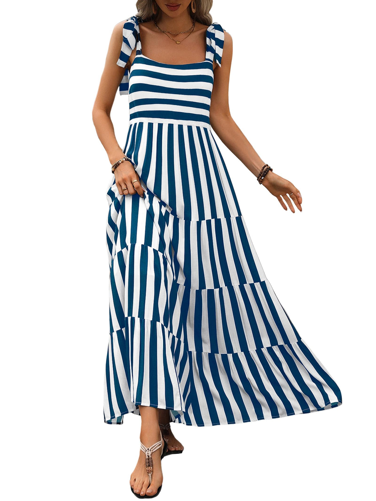 PRETTYGARDEN Women Dresses 2026 Summer Floral Sleeveless Maxi Dress Casual