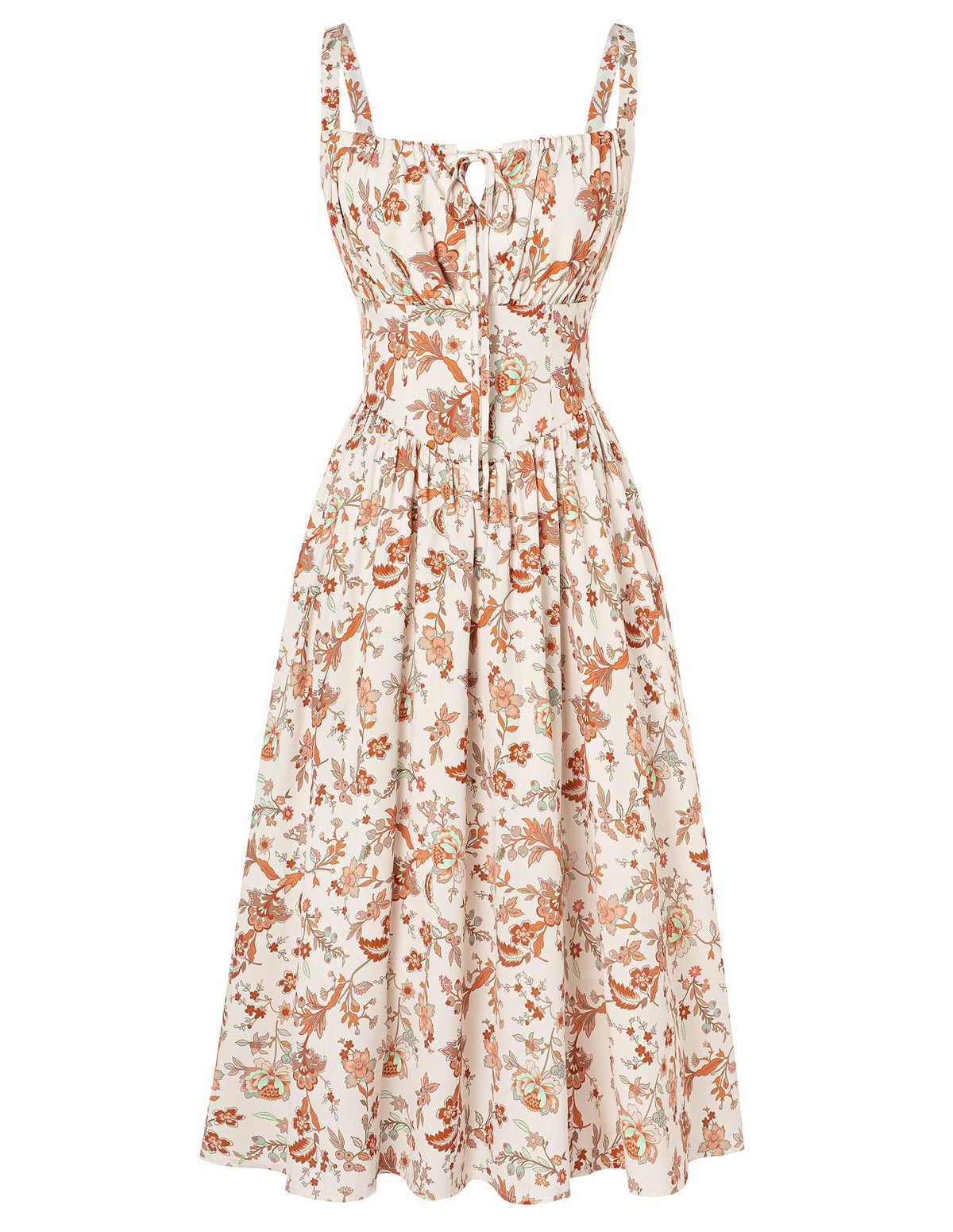 Scarlet Darkness Women's Floral Corset Dress with Pockets for Summer Spring