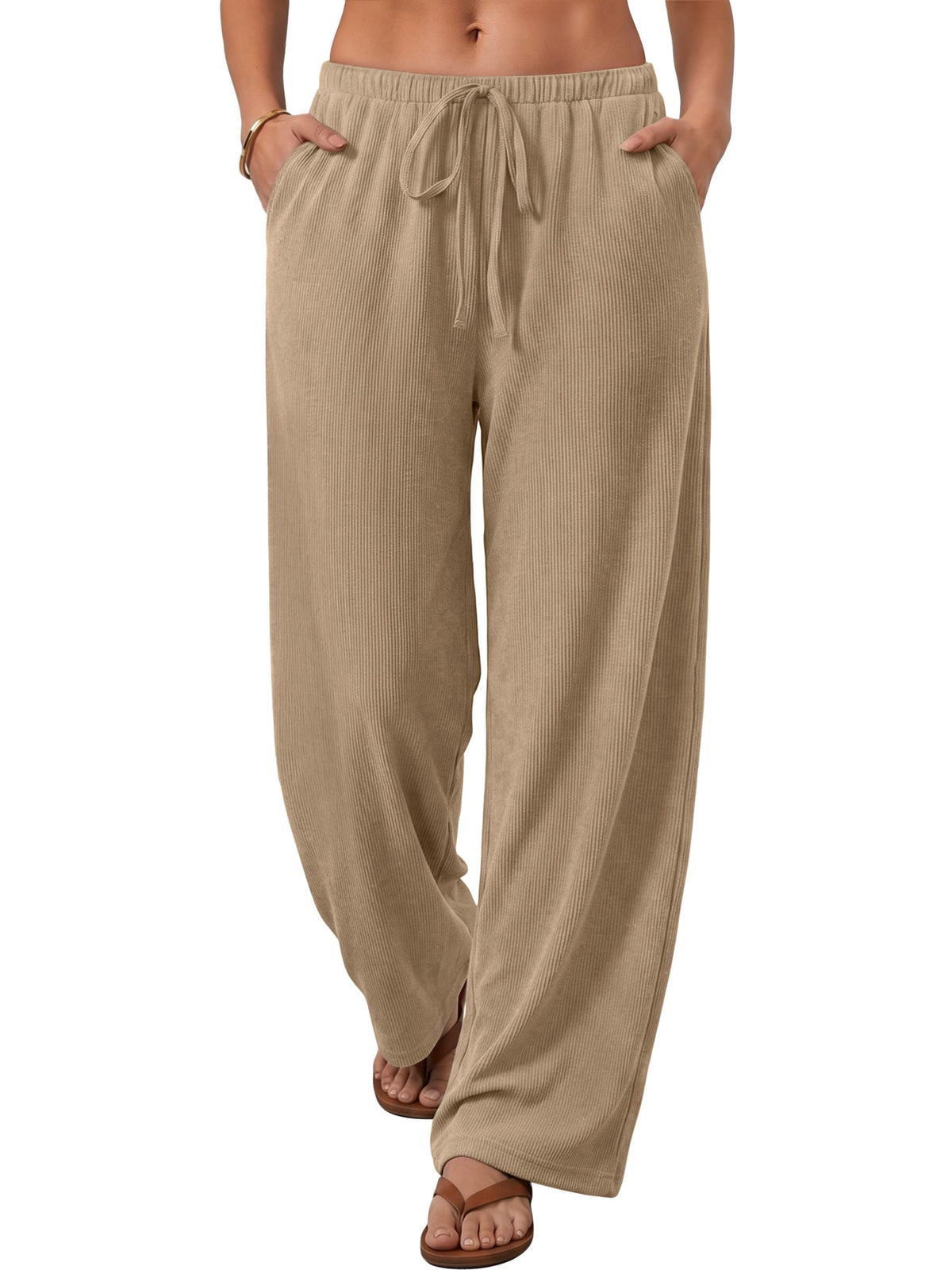 ANRABESS Womens Fall Straight Leg Lounge Pants Pajama Bottoms
