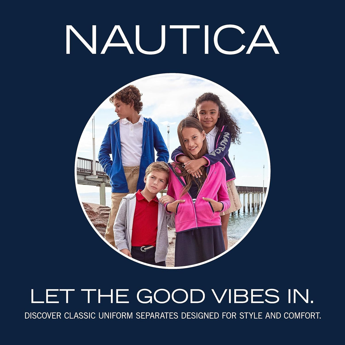Nautica Women's Juniors Uniform Skinny Leg Jegging, Flat Front Style with Zipper Closure, Functional Pockets