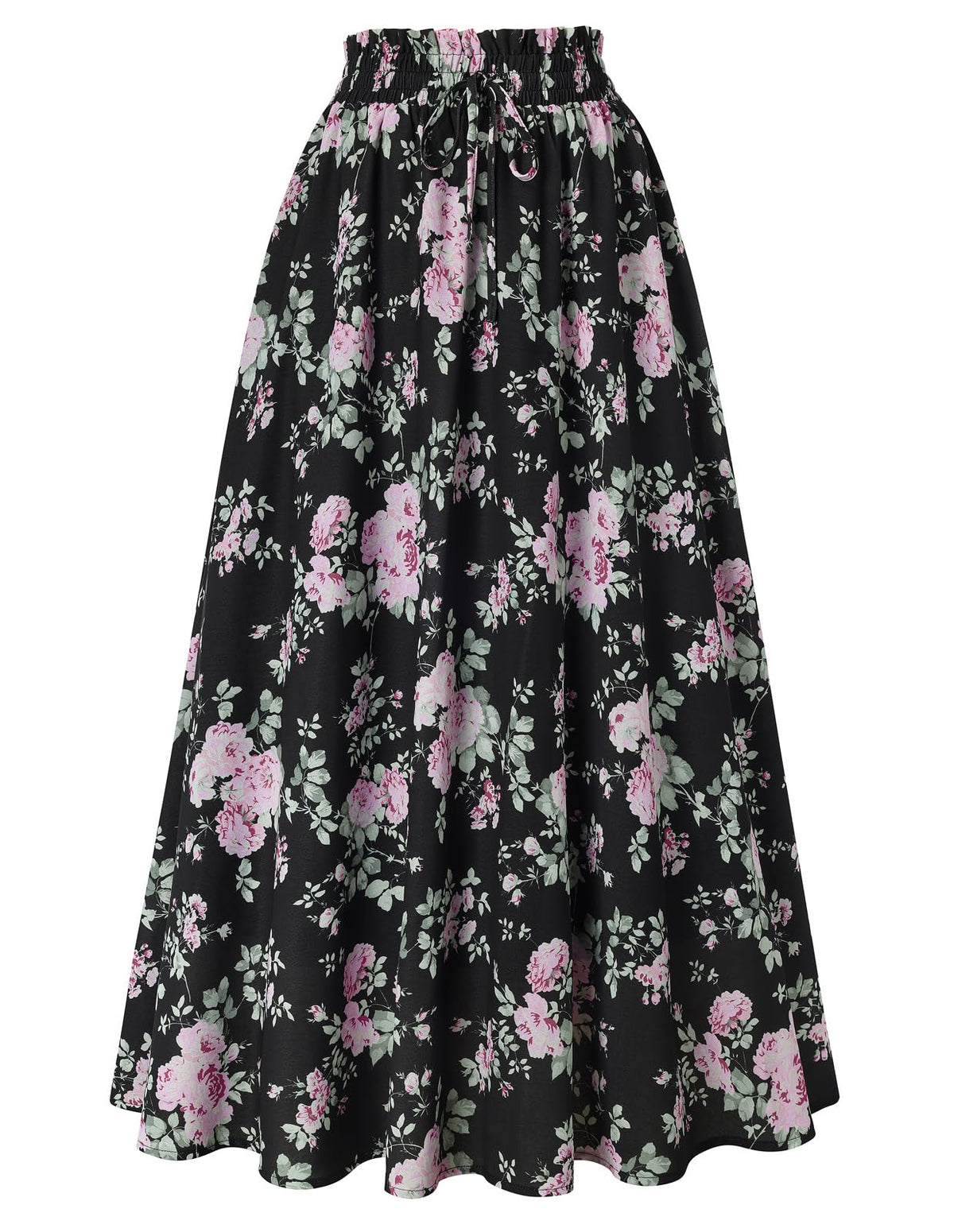 Scarlet Darkness Floral Maxi Skirts for Women Summer Victorian Long Skirt