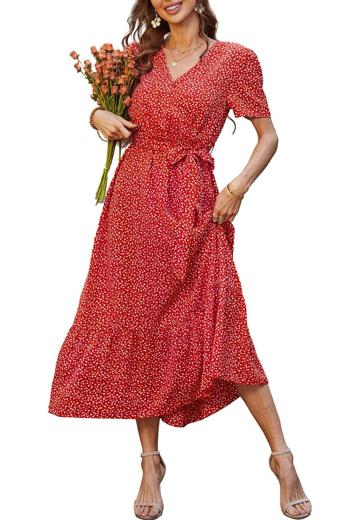 PRETTYGARDEN Women's Summer Floral Boho Maxi Dress