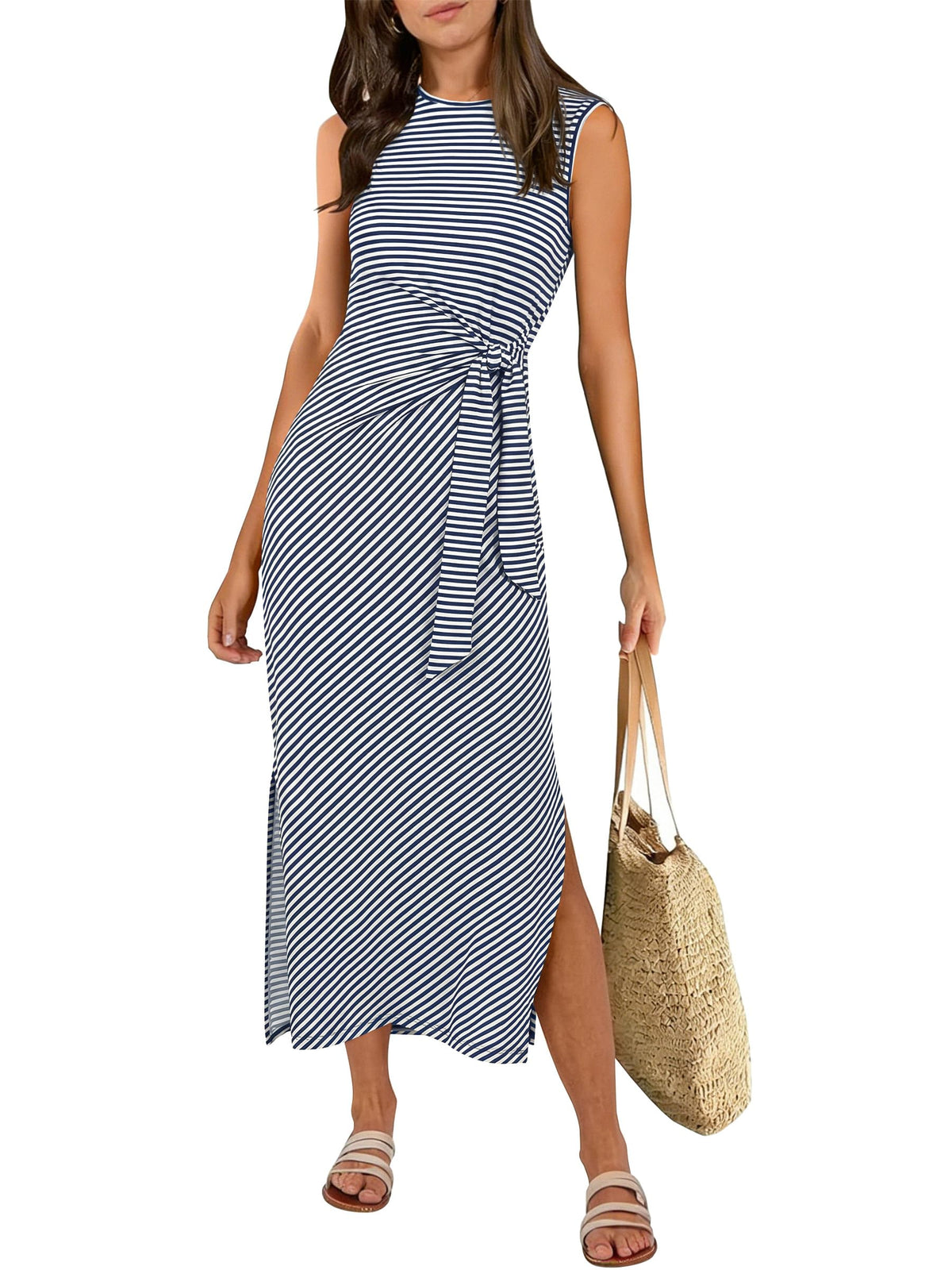 ANRABESS Womens Summer Wrinkle-Free Tank Maxi Dress
