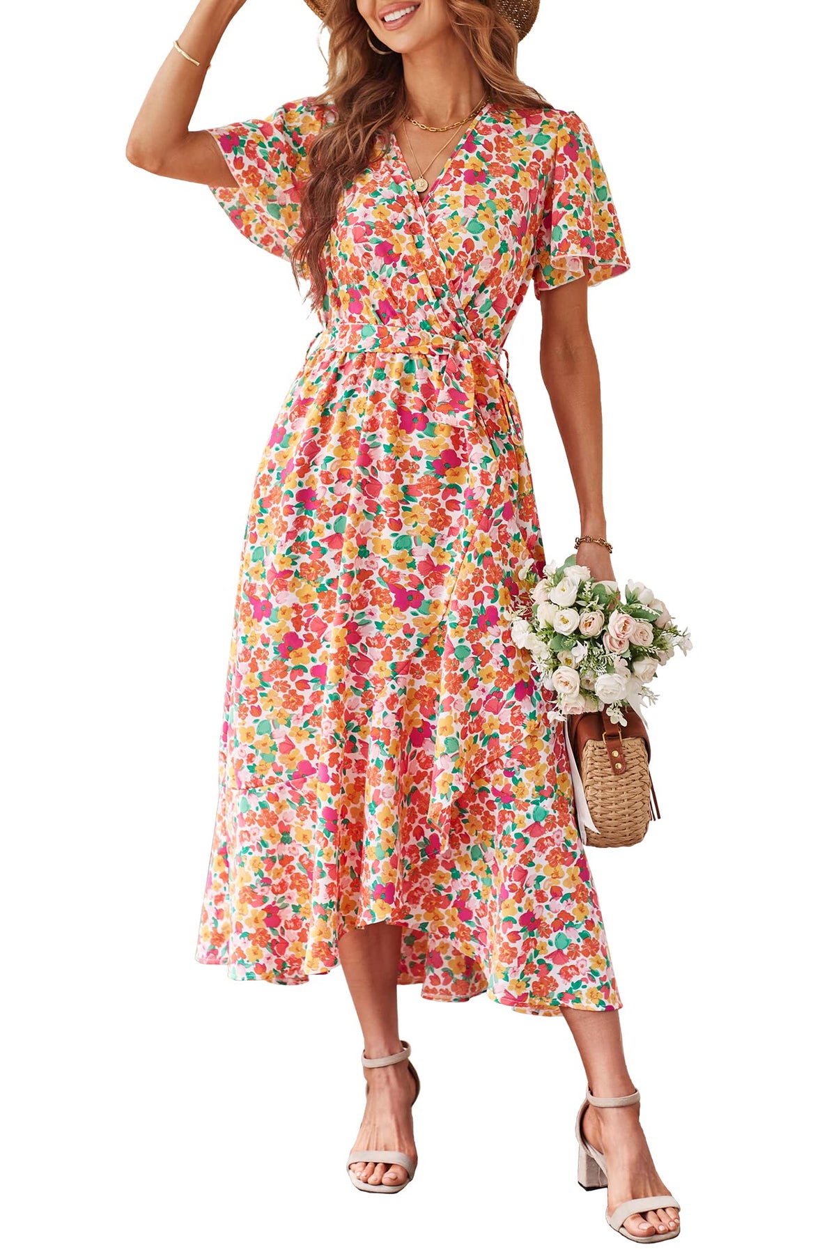PRETTYGARDEN Women's Summer Floral Boho Maxi Dress