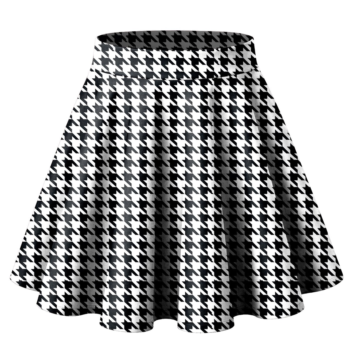 HOTOUCH Women's Skirt Casual Mini Skater Skirt Stretchy High Waist Flared Pleated A Line Basic Versatile Skirt
