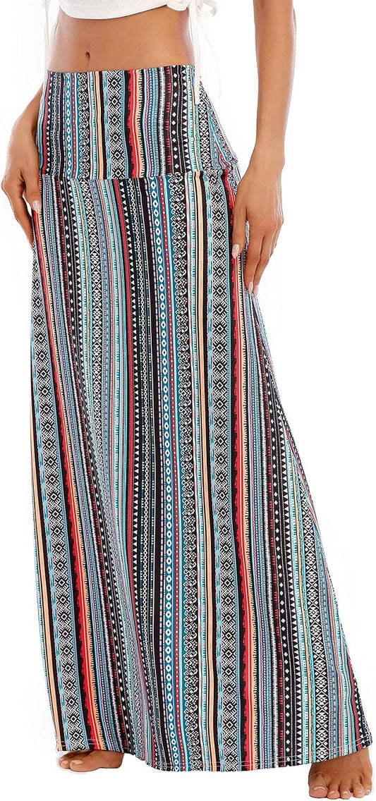 Zando Long Skirts for Women Tummy Control Boho Maxi Skirts