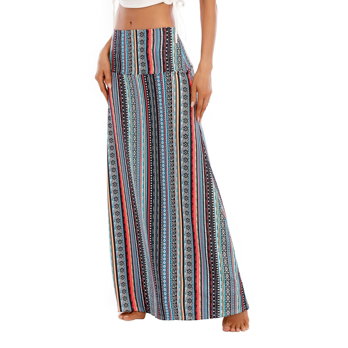 Zando Long Skirts for Women Tummy Control Boho Maxi Skirts