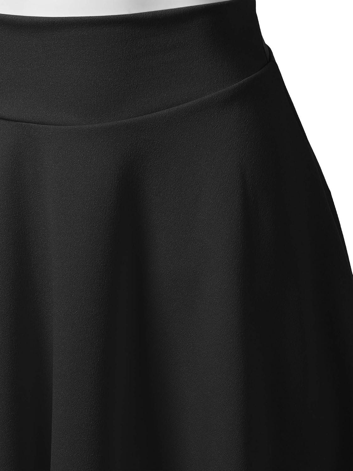 SSOULM A-Line Midi Skirt - Made in USA - Stretchy High Waisted Flare Skirts with Plus Size