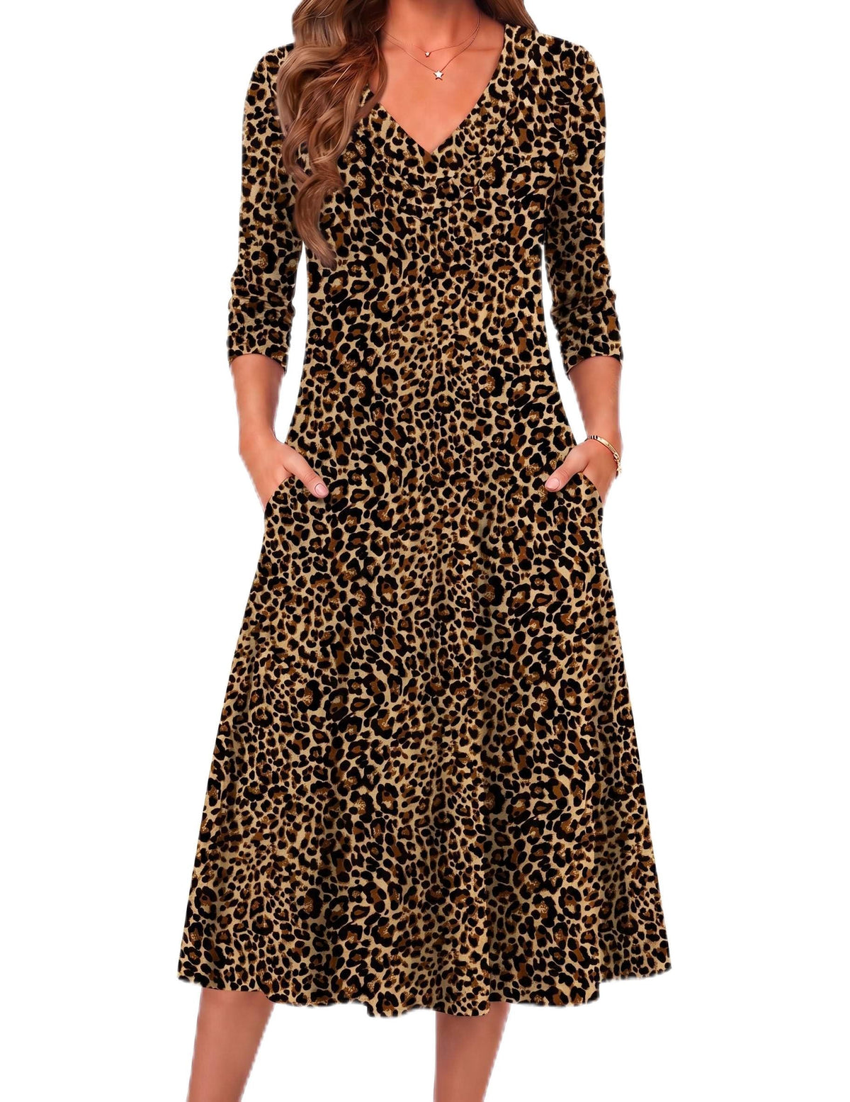 Zeagoo Dresses for Womens Long Sleeve Midi Dress Fall Casual A Line Dress