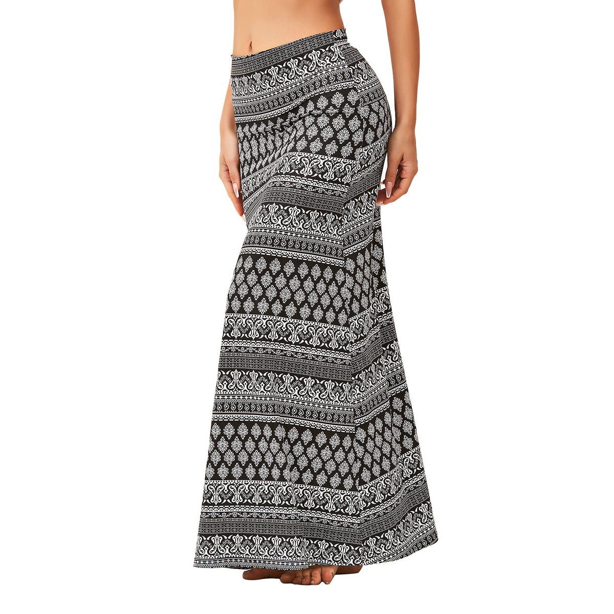 Zando Long Skirts for Women Tummy Control Boho Maxi Skirts