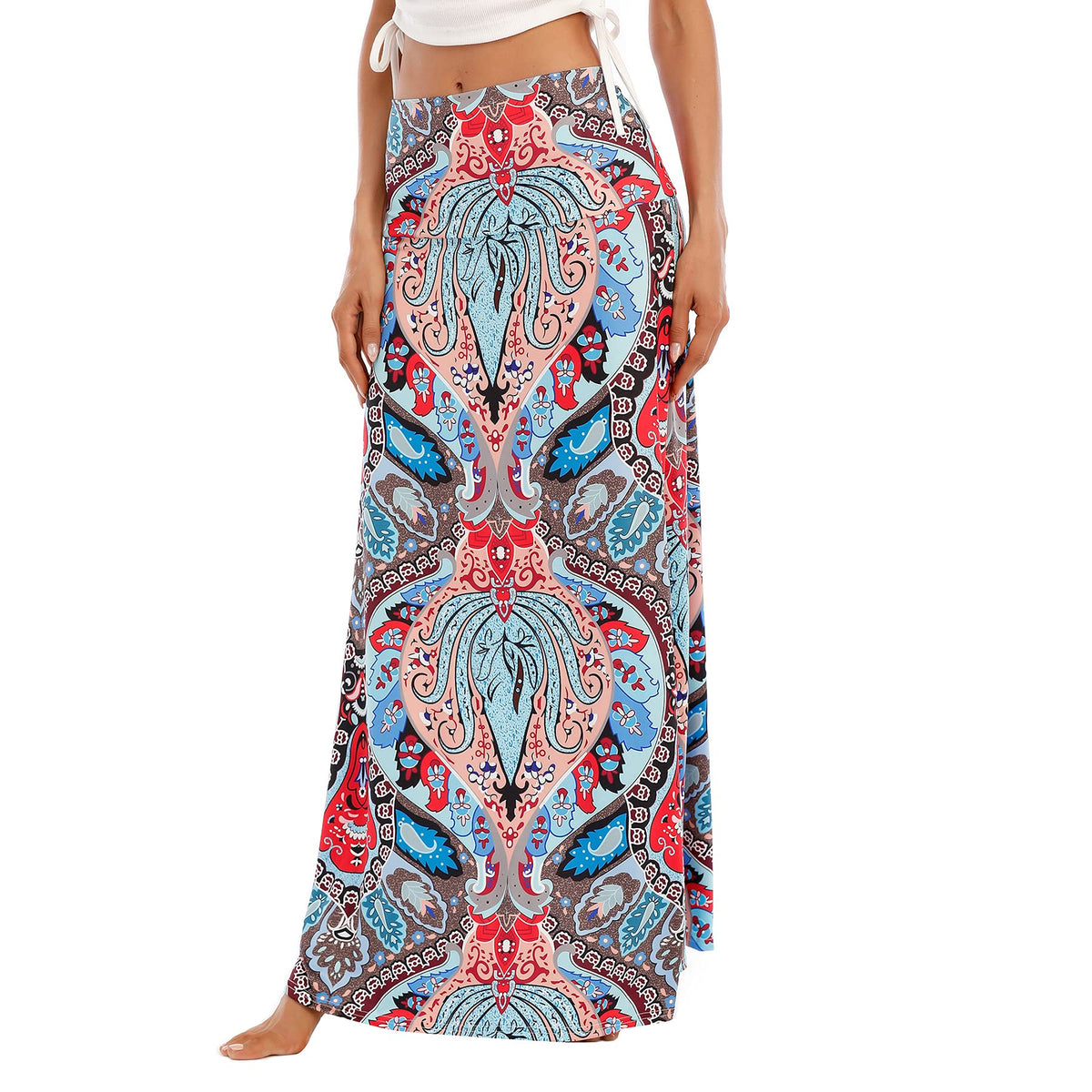 Zando Long Skirts for Women Tummy Control Boho Maxi Skirts