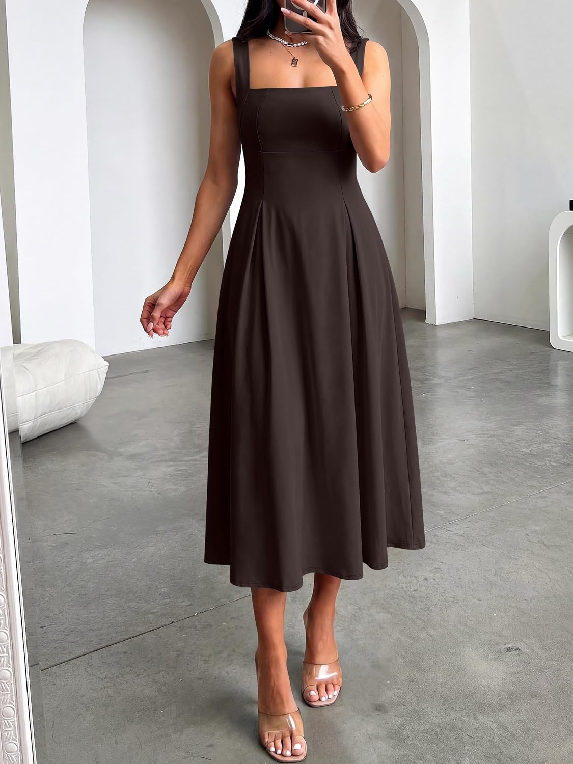 ANRABESS Cocktail Dresses for Women Square Neck