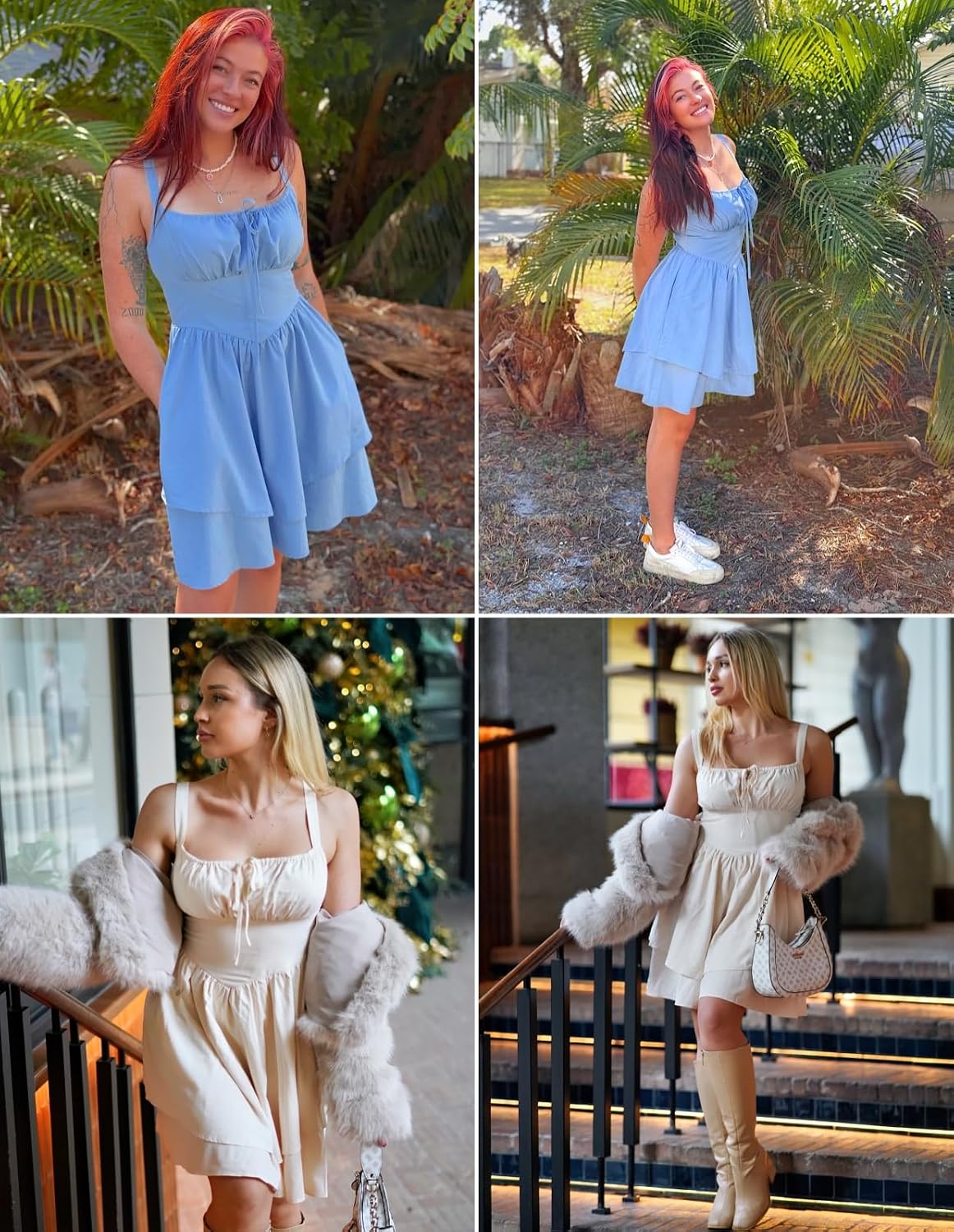 Scarlet Darkness Corset Mini Dress for Women Teens Grad Homecoming Sundress
