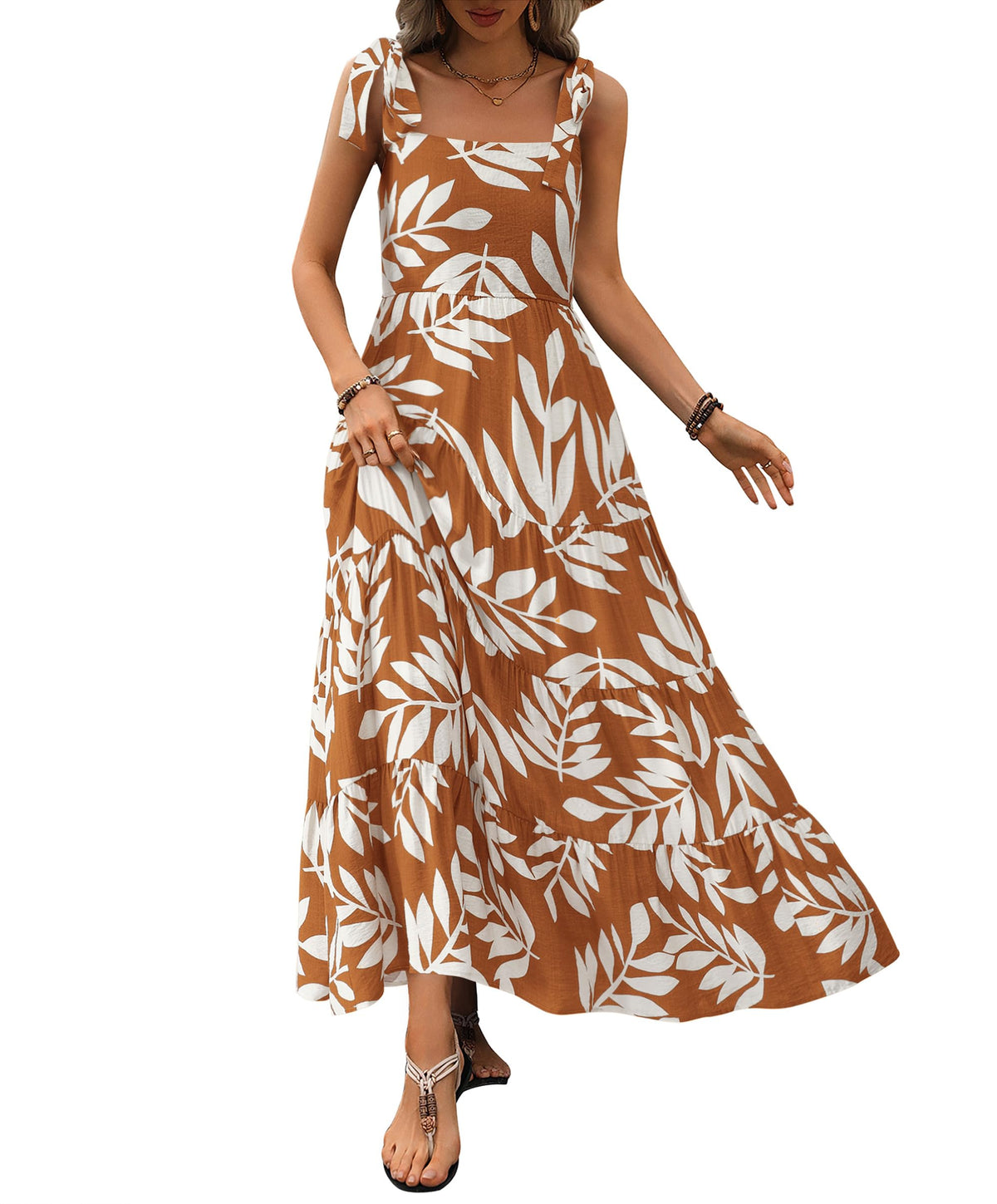 PRETTYGARDEN Women Dresses 2026 Summer Floral Sleeveless Maxi Dress Casual