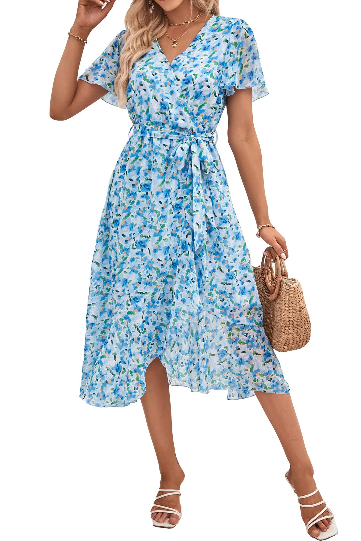 PRETTYGARDEN Women's Summer Floral Boho Maxi Dress