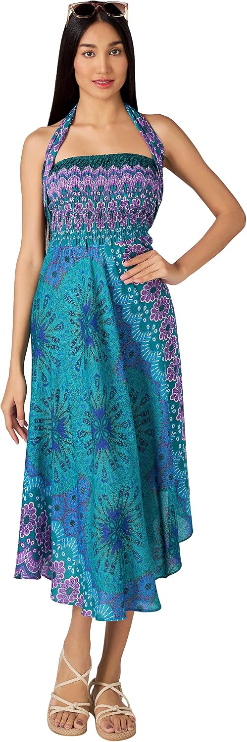 Joob Joob Long Boho Skirts for Women - Bohemian Hippie Maxi Summer Skirt