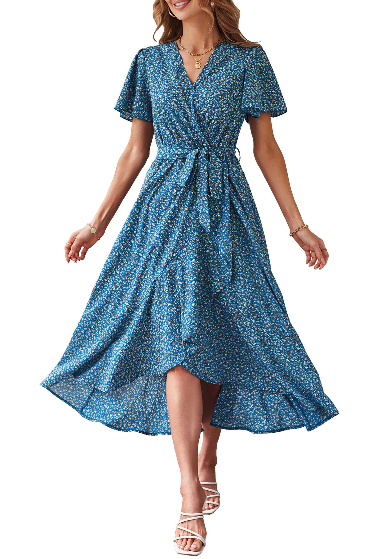 PRETTYGARDEN Women's Summer Floral Boho Maxi Dress