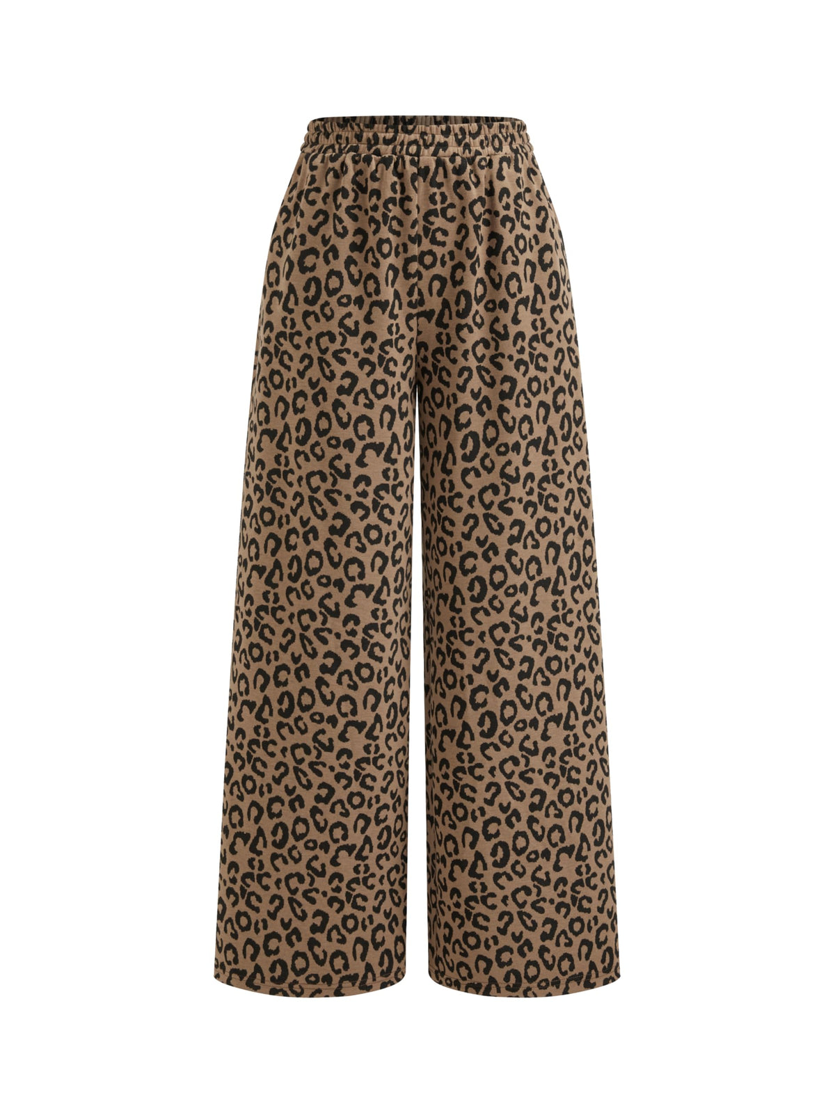 CIDER Women Leopard Print Wide Leg Lounge Pants Sweatpants Trousers