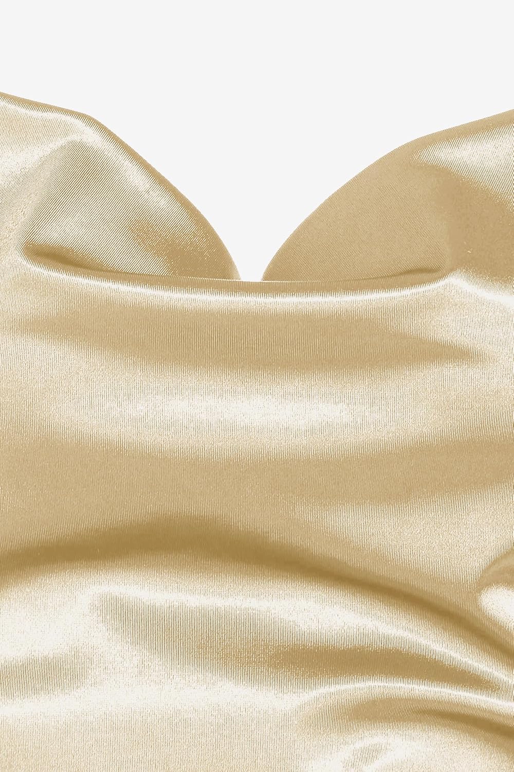 ZAFUL Women Satin Cowl Neck Spaghetti Strap Mini Slip Cocktail Dress