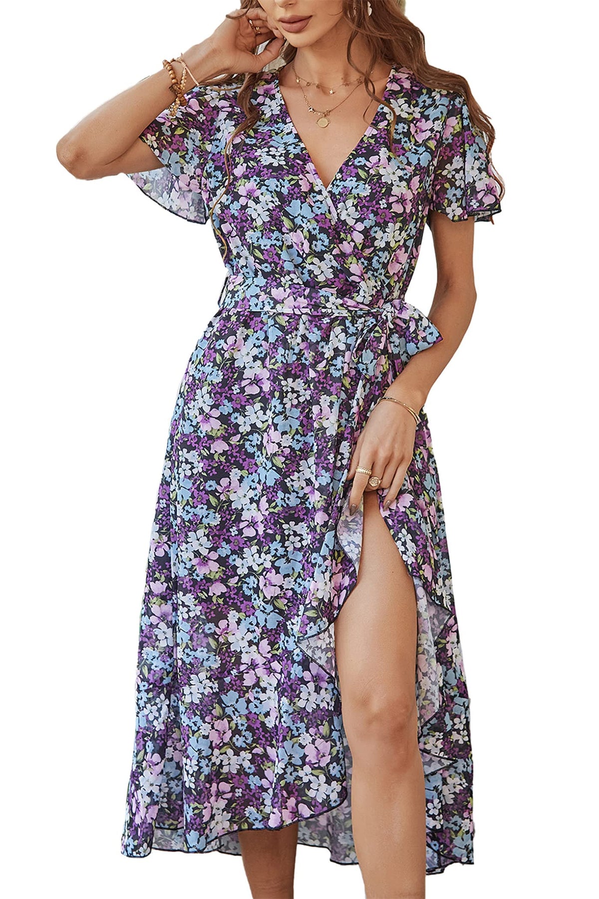 PRETTYGARDEN Women's Summer Floral Boho Maxi Dress
