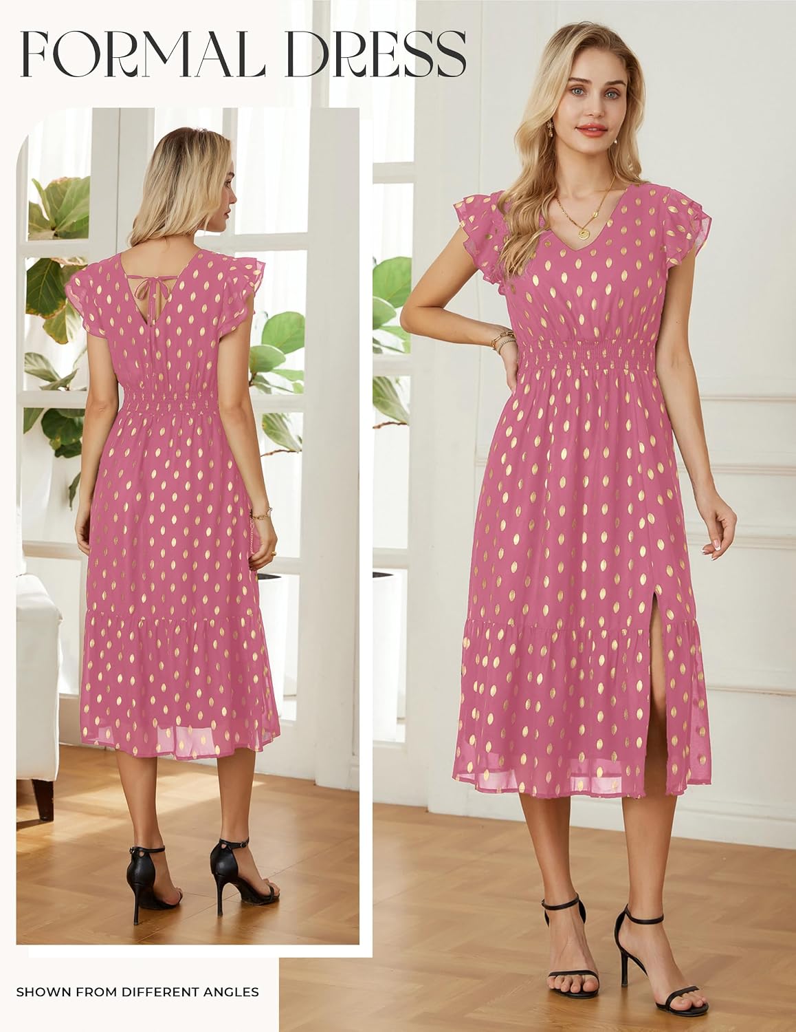 GRACE KARIN Womens Summer Wedding Guest Dresses Boho Beach Midi Sundress