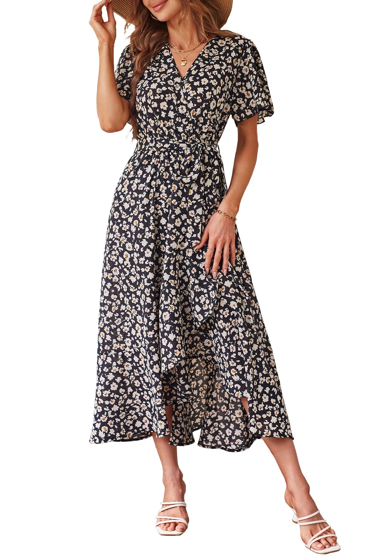 PRETTYGARDEN Women's Summer Floral Boho Maxi Dress