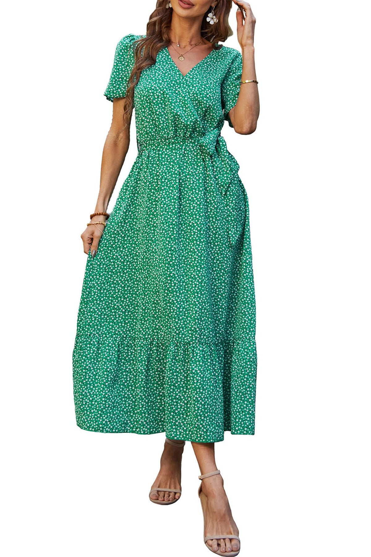 PRETTYGARDEN Women's Summer Floral Boho Maxi Dress