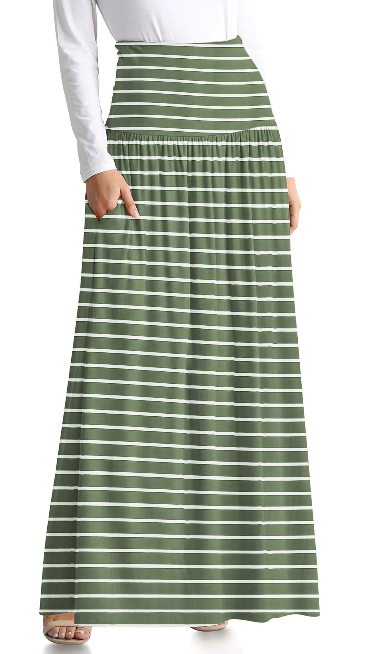 Simlu Maxi Skirts for Women Ankle Length Skirt Casual Long Skirt High Waisted Maxi Skirt Reg and Plus Size Skirt Long Skirt