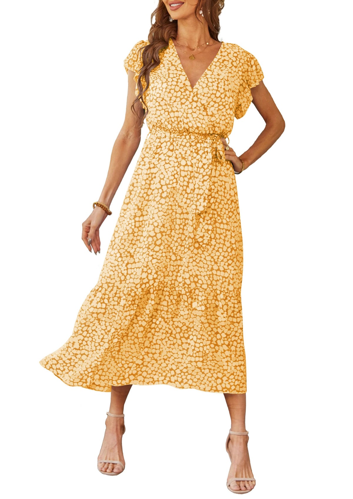PRETTYGARDEN Women's Summer Floral Boho Maxi Dress