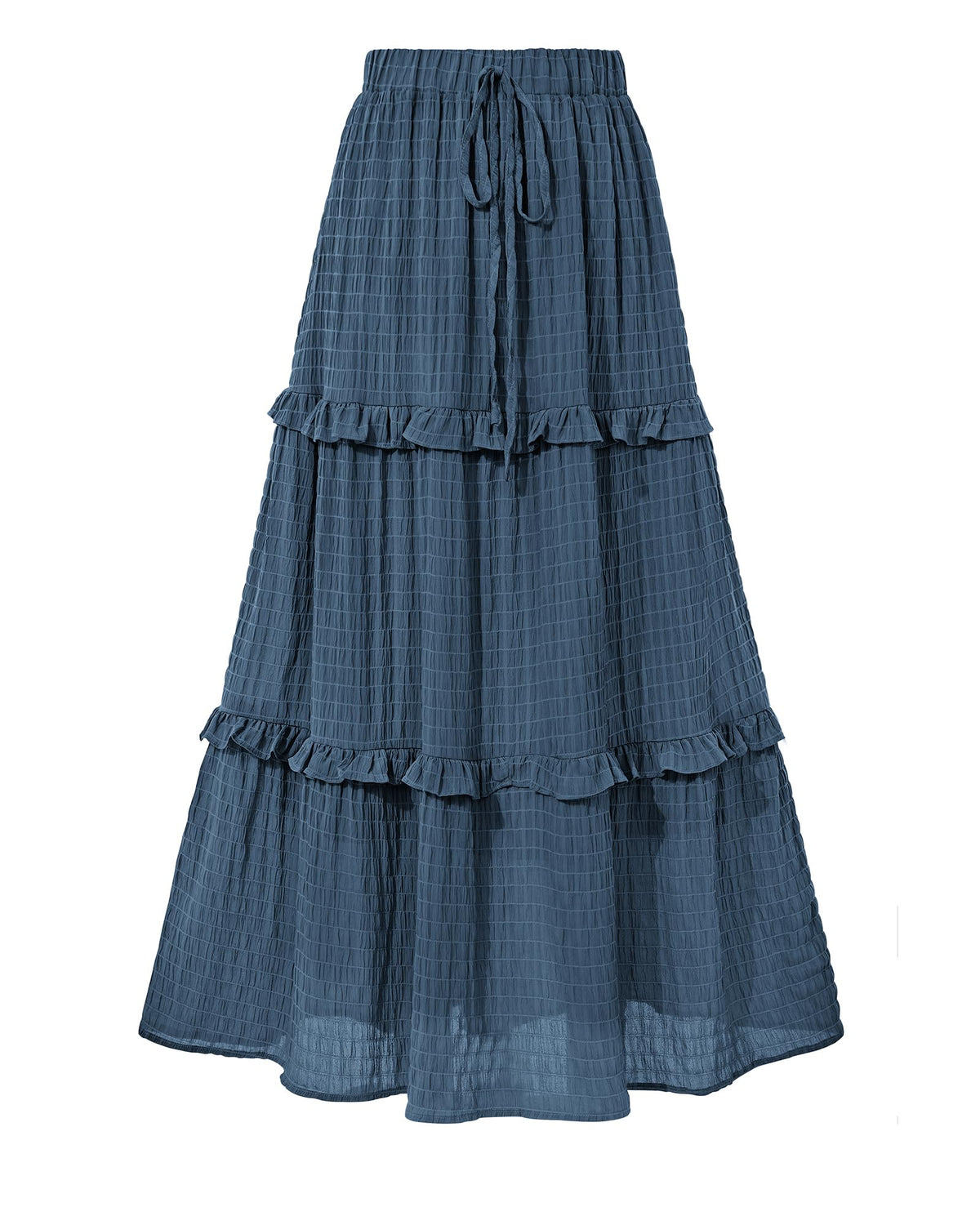 BTFBM Casual Solid Maxi Skirt Fall Clothes Flared A-Line Skirts for Women