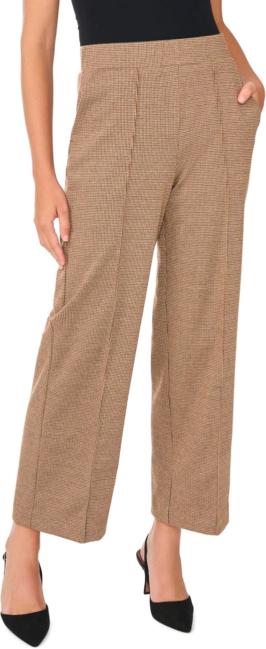 Vince Camuto Women's Pintuck Front Pant with Elastic Waist