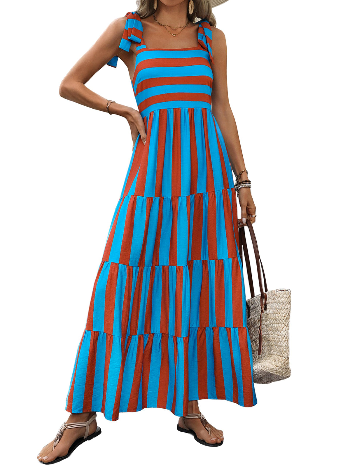 PRETTYGARDEN Women Dresses 2026 Summer Floral Sleeveless Maxi Dress Casual