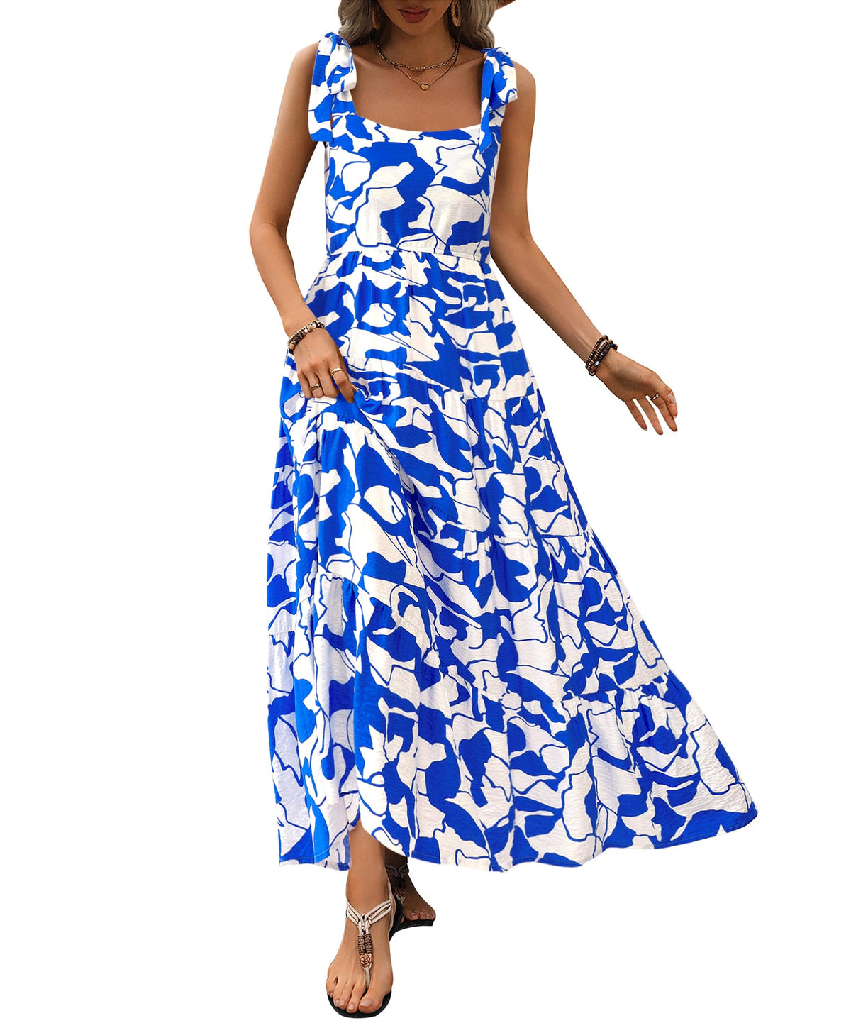 PRETTYGARDEN Women Dresses 2026 Summer Floral Sleeveless Maxi Dress Casual