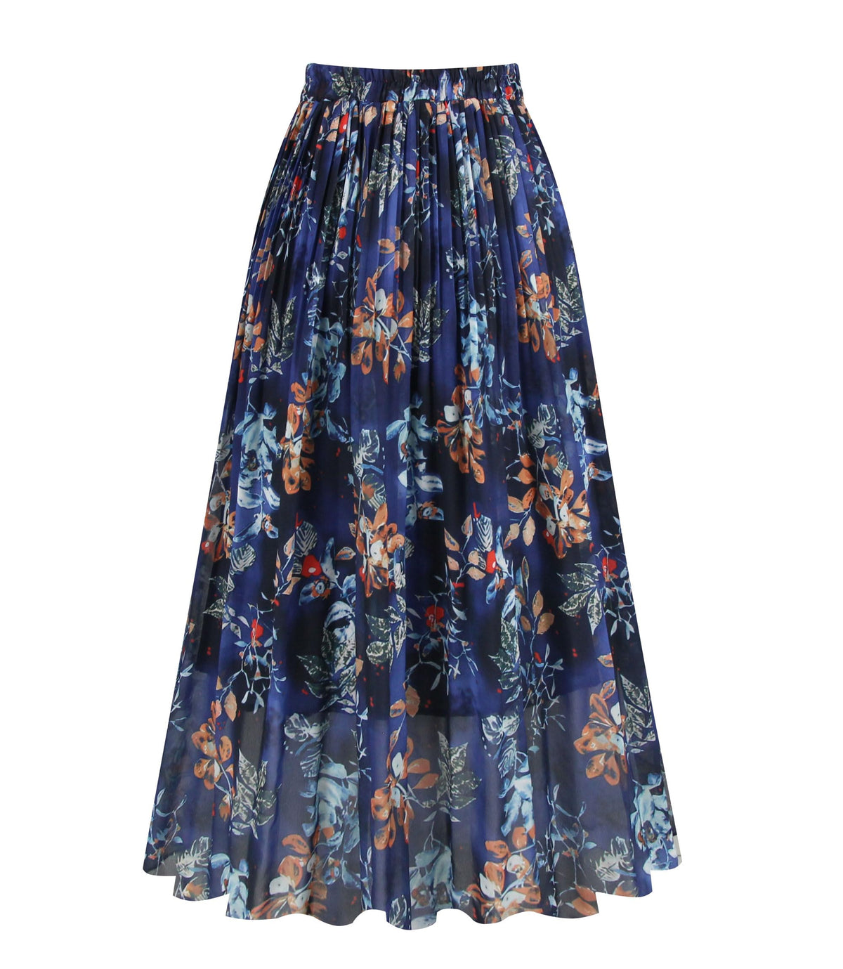 Kingfancy Women's Pleated Skirt A-Line Midi Skirts