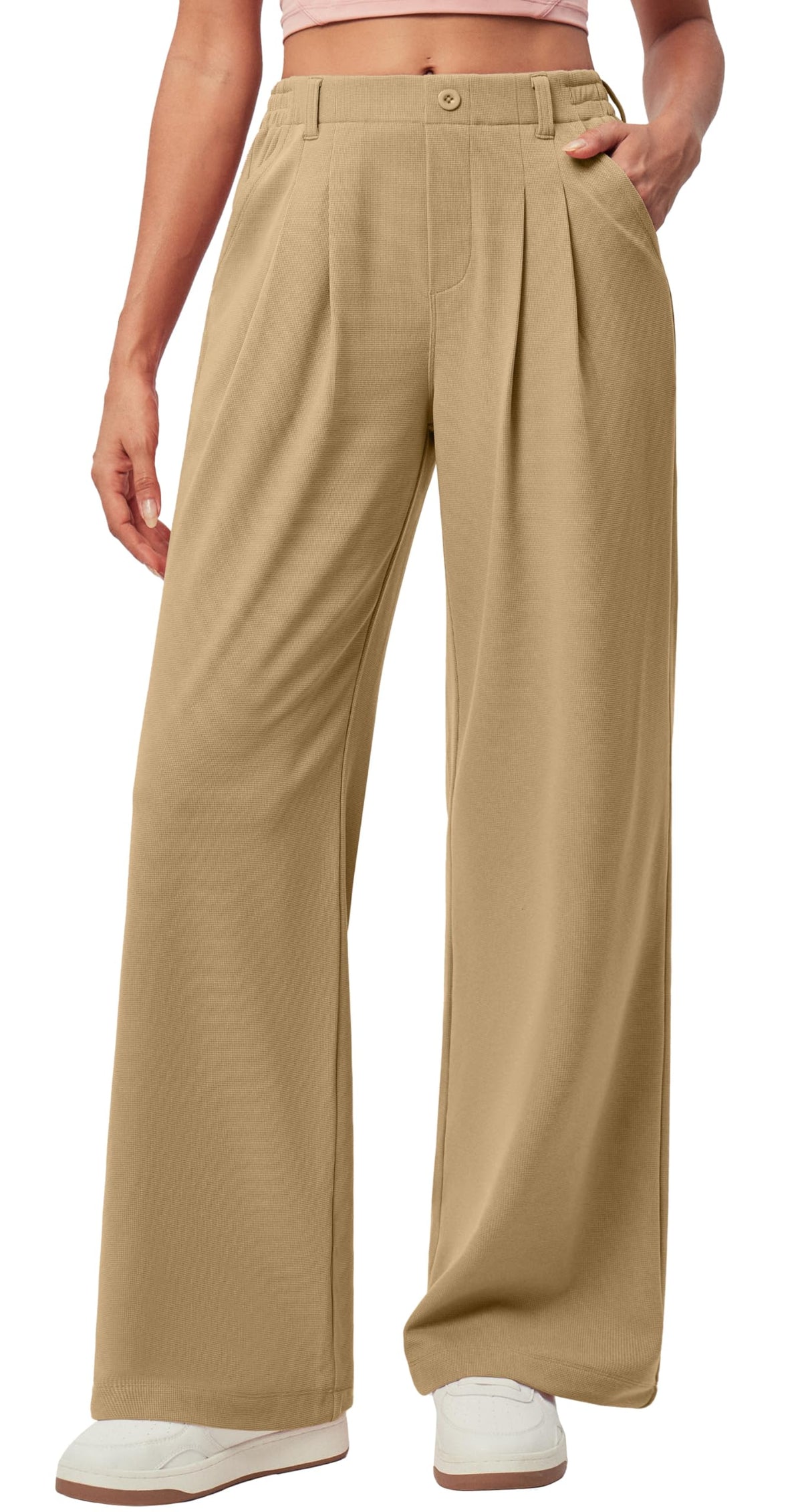 Wide Leg Dress Pants for Women Pull on Work Pants Business Causal Outfits