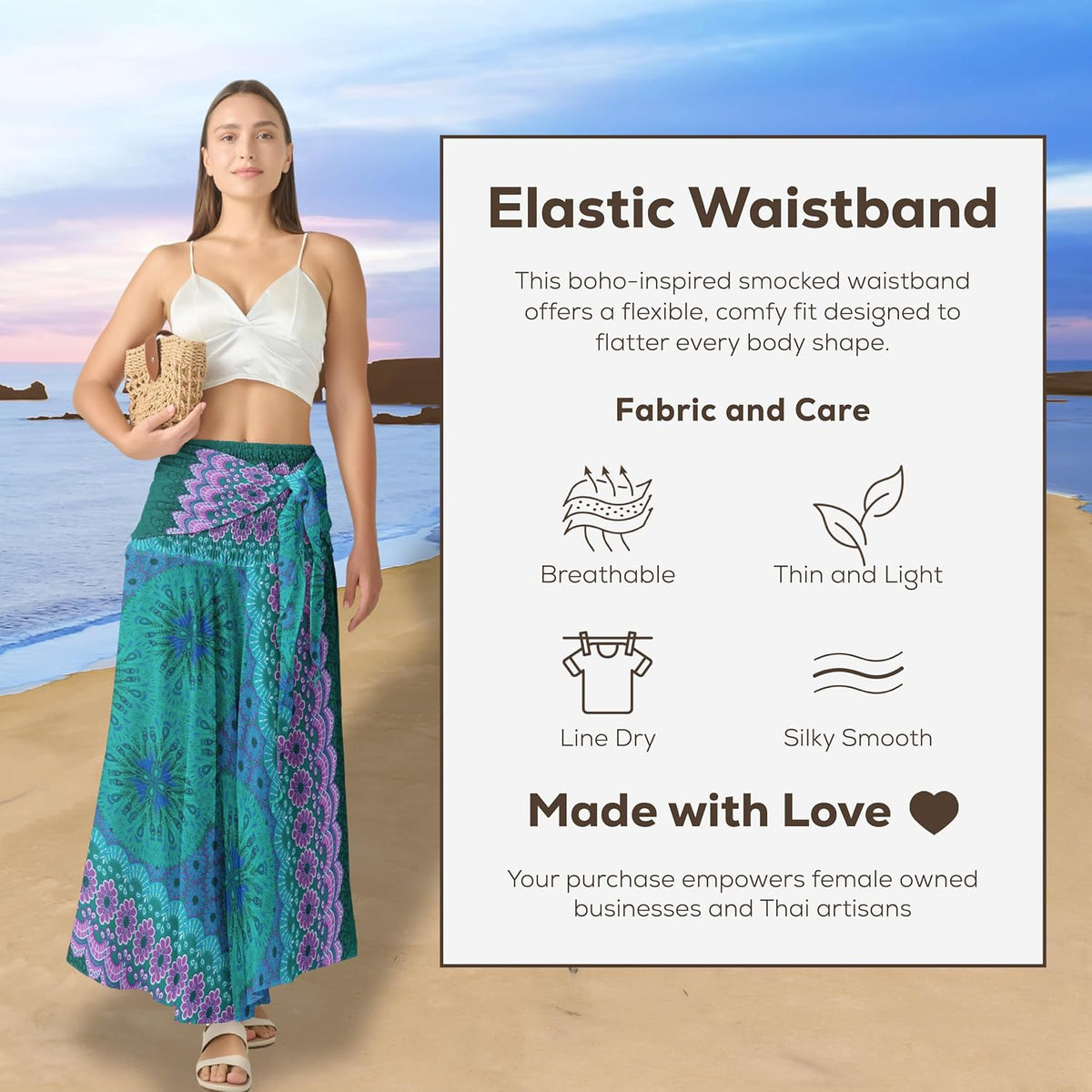 Joob Joob Long Boho Skirts for Women - Bohemian Hippie Maxi Summer Skirt