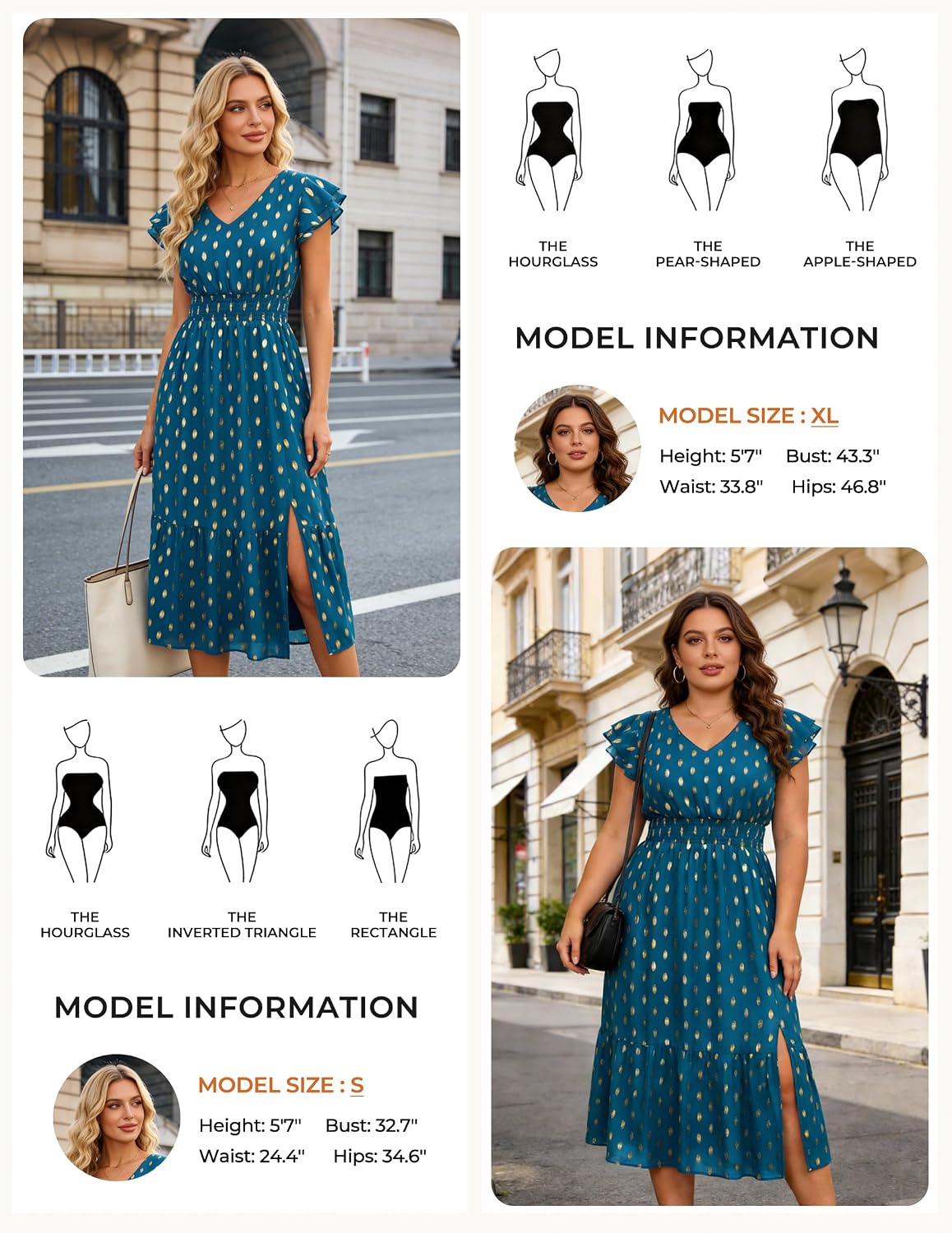 GRACE KARIN Womens Summer Wedding Guest Dresses Boho Beach Midi Sundress
