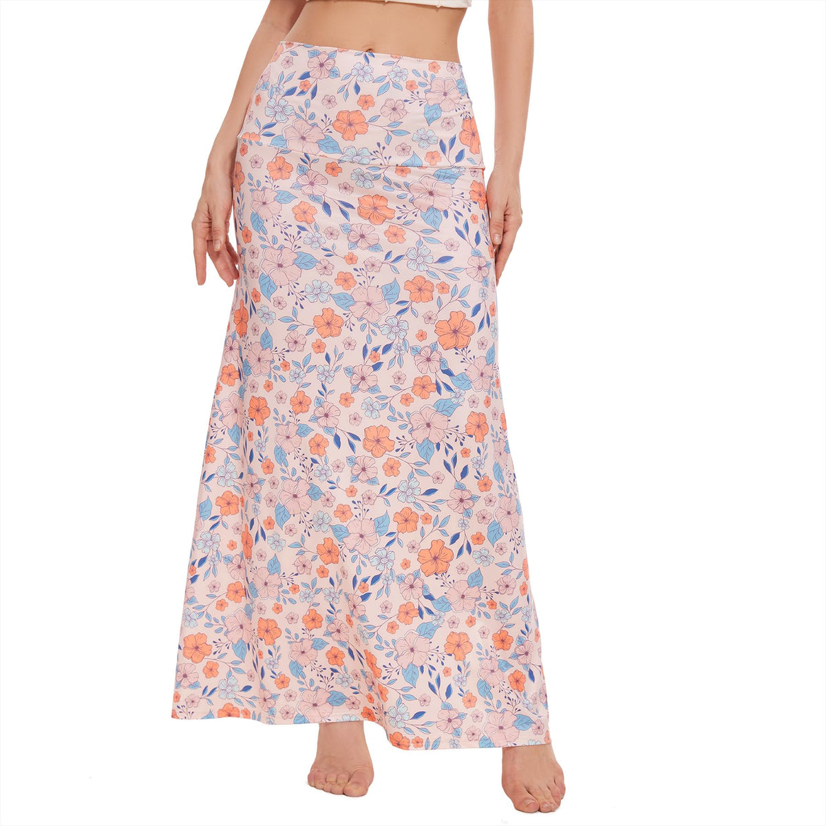 Zando Long Skirts for Women Tummy Control Boho Maxi Skirts