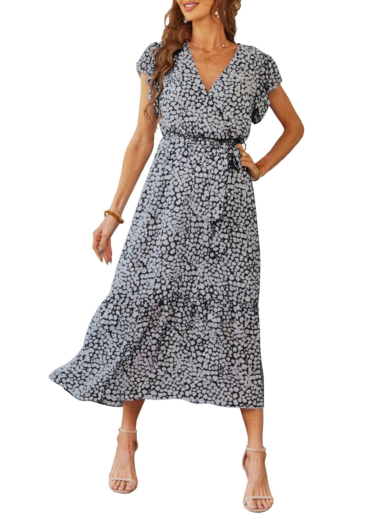 PRETTYGARDEN Women's Summer Floral Boho Maxi Dress