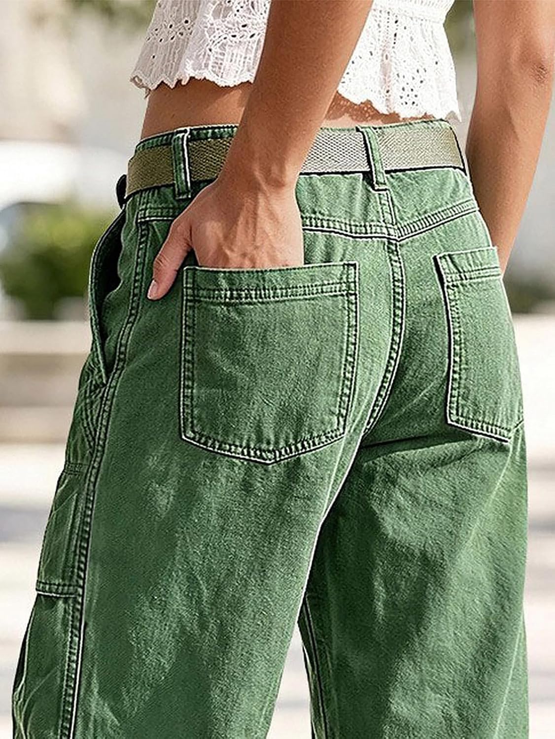 Flamingals Mid Rise Wide Leg Pants for Women