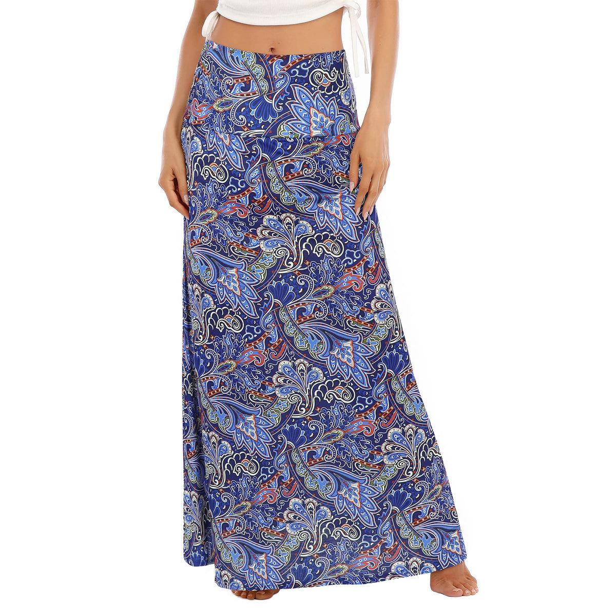 Zando Long Skirts for Women Tummy Control Boho Maxi Skirts